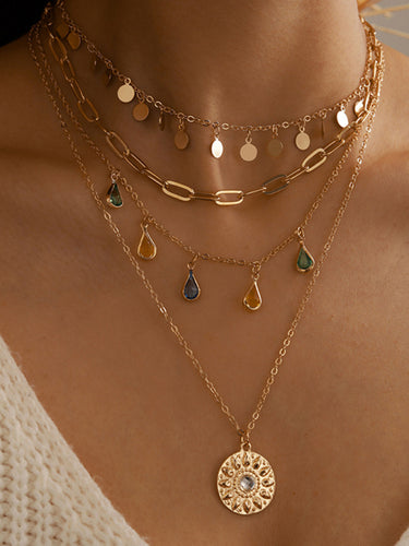 4 Layer Geometric Necklace